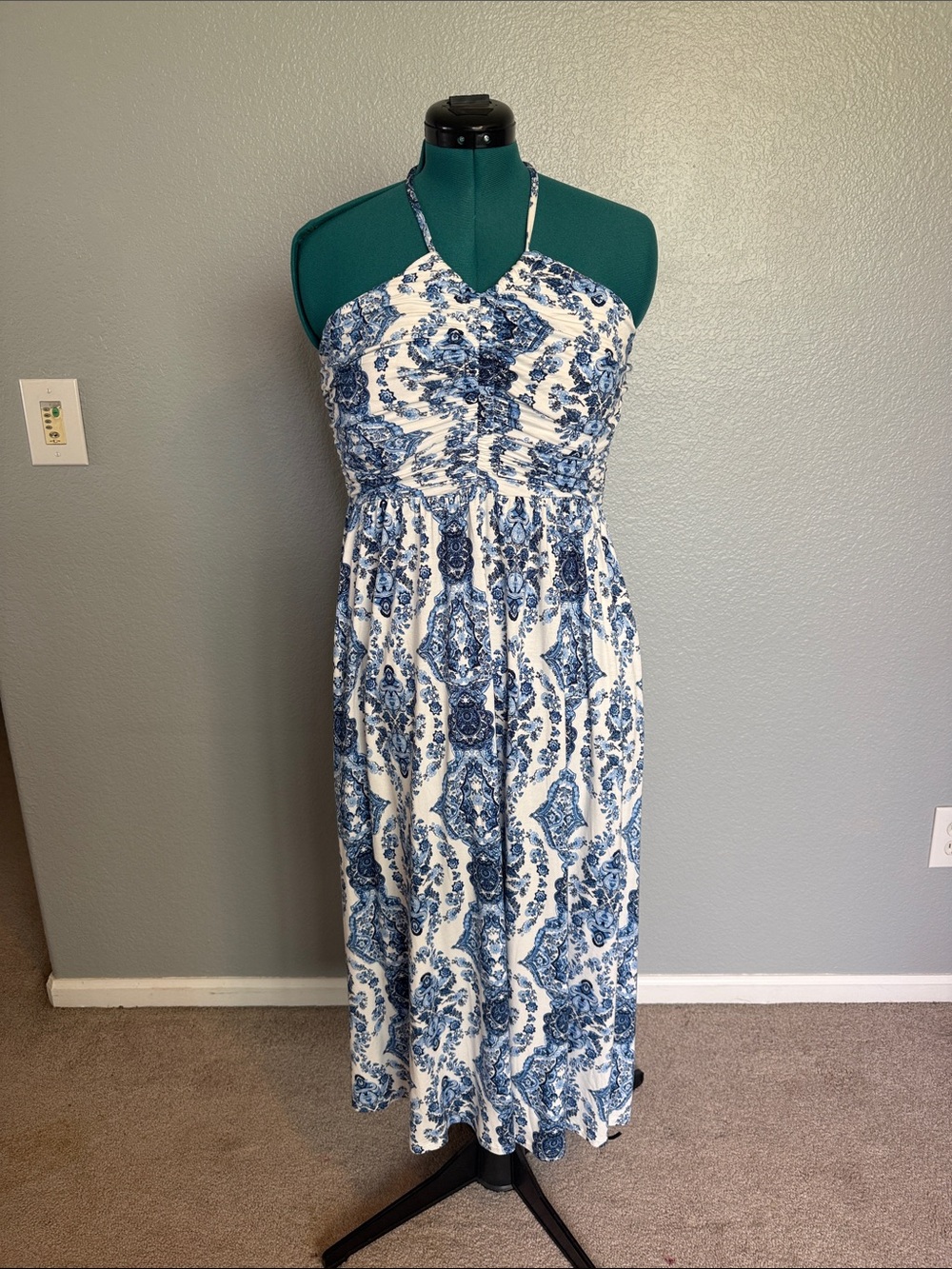 Soma Floral Halter Midi Bra Dress